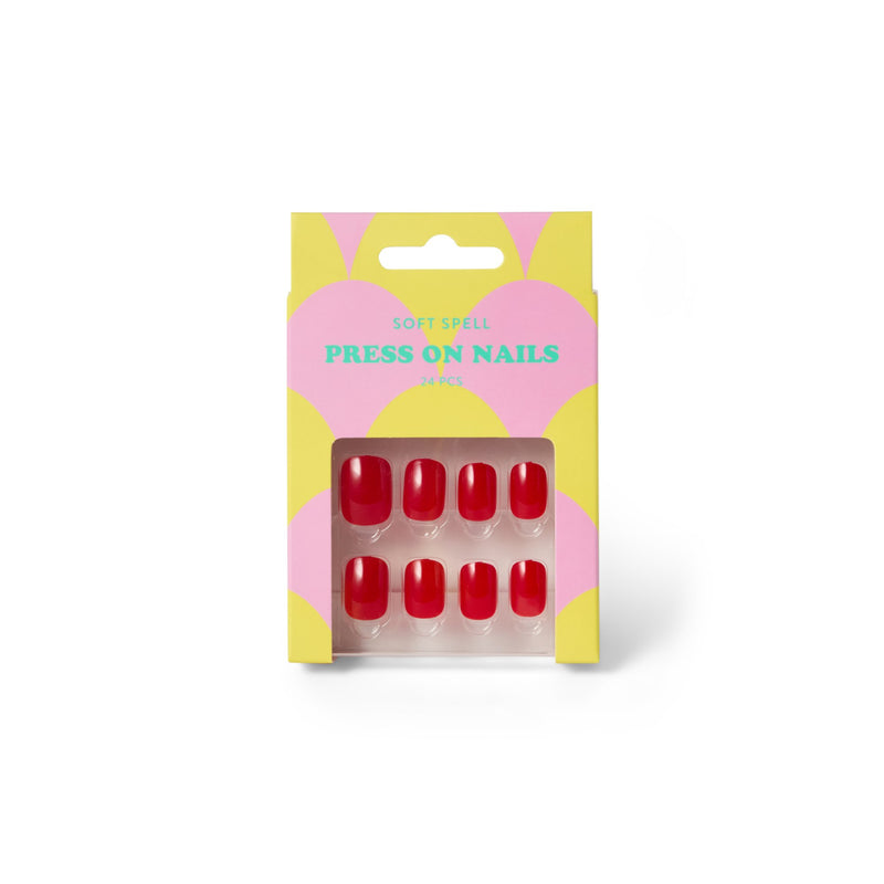 Soft Spell Press On Nails Cherry Red