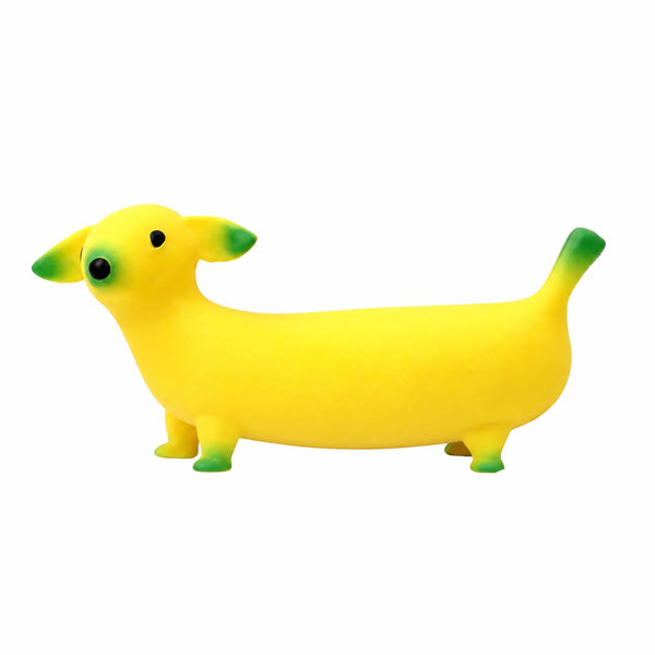 Squishy Banana Dachshund Squishy, banaan-teckel squishy speeltje