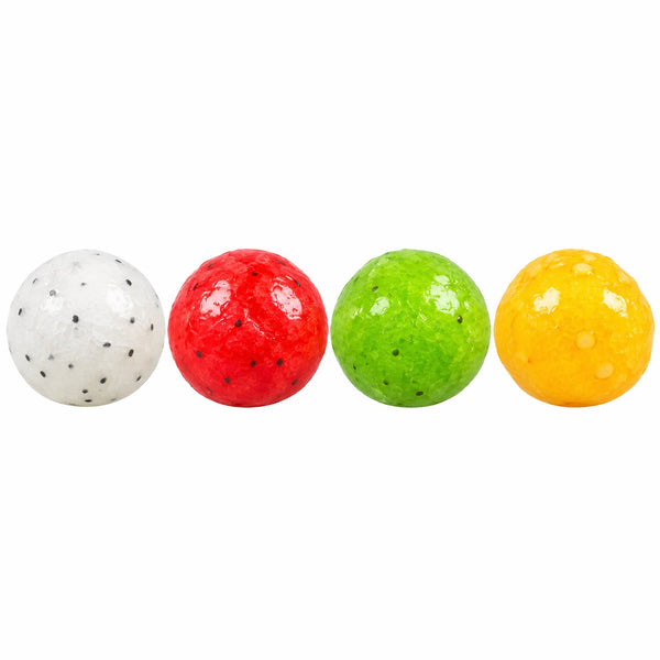 Squishy Mystery Fruit Slush Ice Ball, een mystery squishy met een fruit-geïnspireerde look en crunchy textuur.