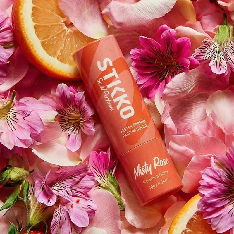 Stikko Solid Perfume Misty Rose, solid parfum in stickvorm met bloemige en fruitige geur