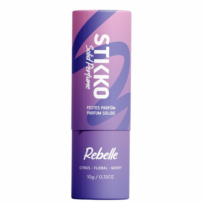 Stikko Solid Perfume Rebelle, solid parfum in stickvorm met citrus-, bloemige en muskusachtige geuren.