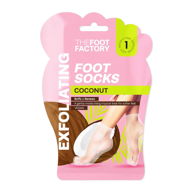The Foot Factory Exfoliating Foot Mask Coconut