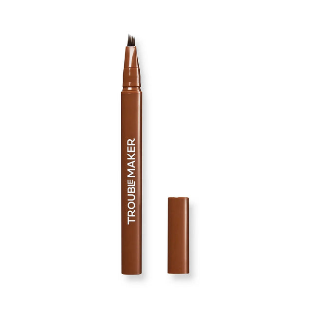 Trouble Maker Fluffer Brow Brush Natural Brow Pen Medium Brown