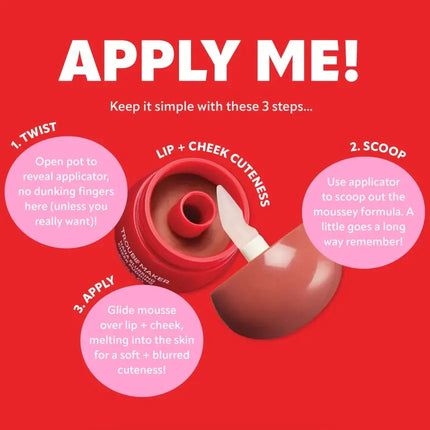 Trouble Maker Little Pudding Blurring Lip & Cheek Mousse Bunni Baby Pink