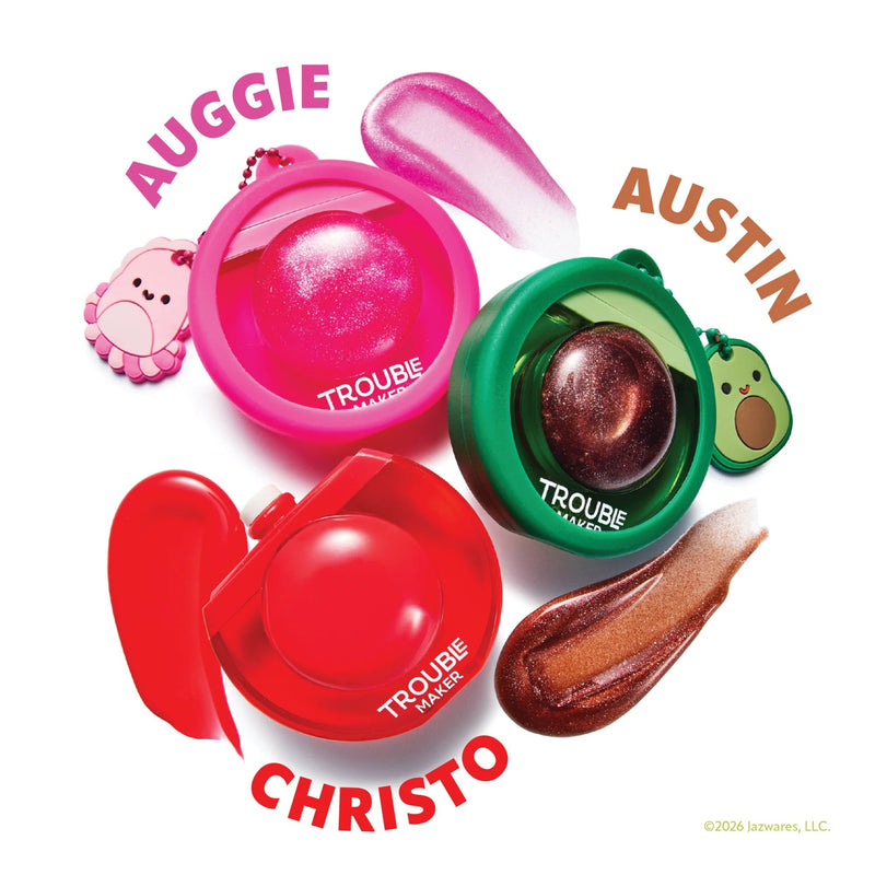 Trouble Maker X Squishmallows Austin The Avocado Brown Bubble Trouble With Snug