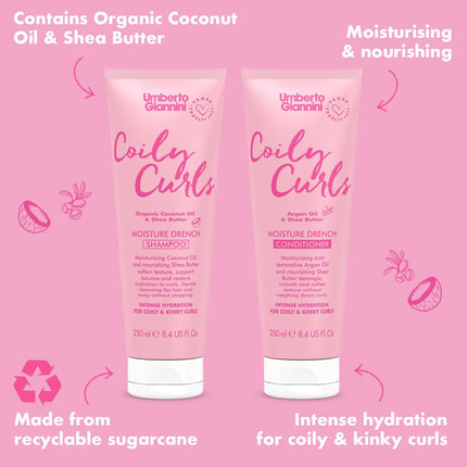 Umberto Giannini Coily Curls Moisture Shampoo Sulphate Free