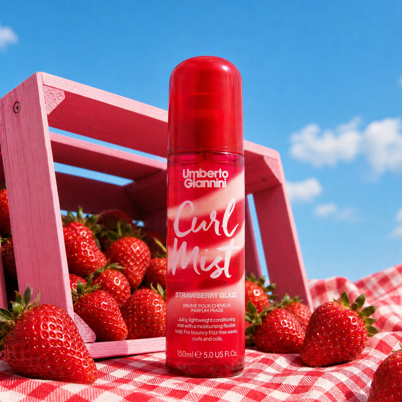 Umberto Giannini Curl Mist Limited Edition Strawberry Glaze, hydraterende styling spray voor krullen, foto 2 van 8