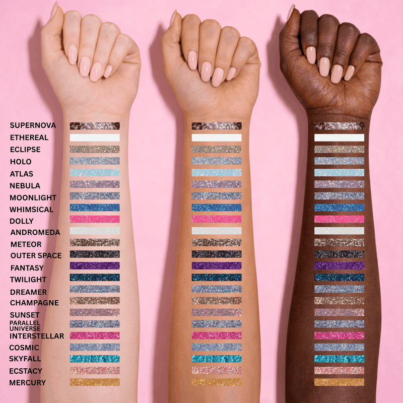 Vani Cosmetics Pressed Glitter Moonlight, holografische zilveren oogschaduw, foto 6 van 7