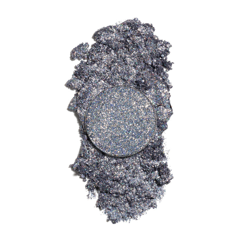 Vani Cosmetics Pressed Glitter Moonlight, holografische zilveren oogschaduw, foto 7 van 7