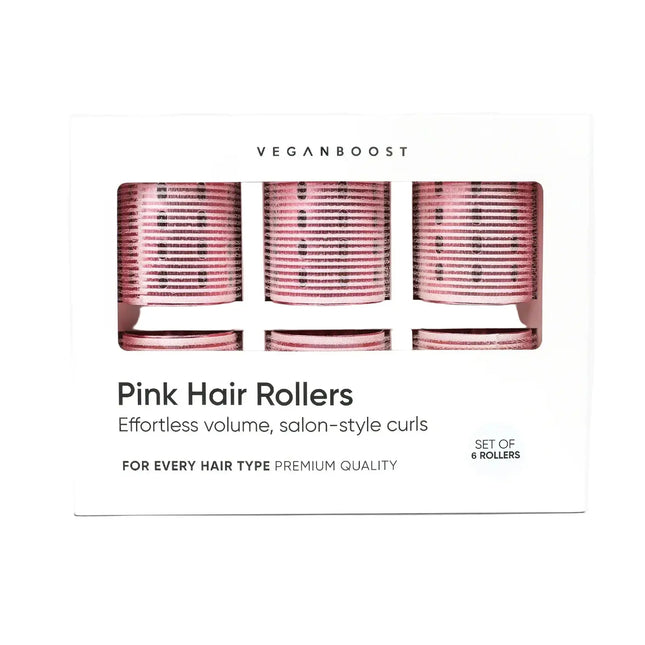 Veganboost Pink Hair Rollers