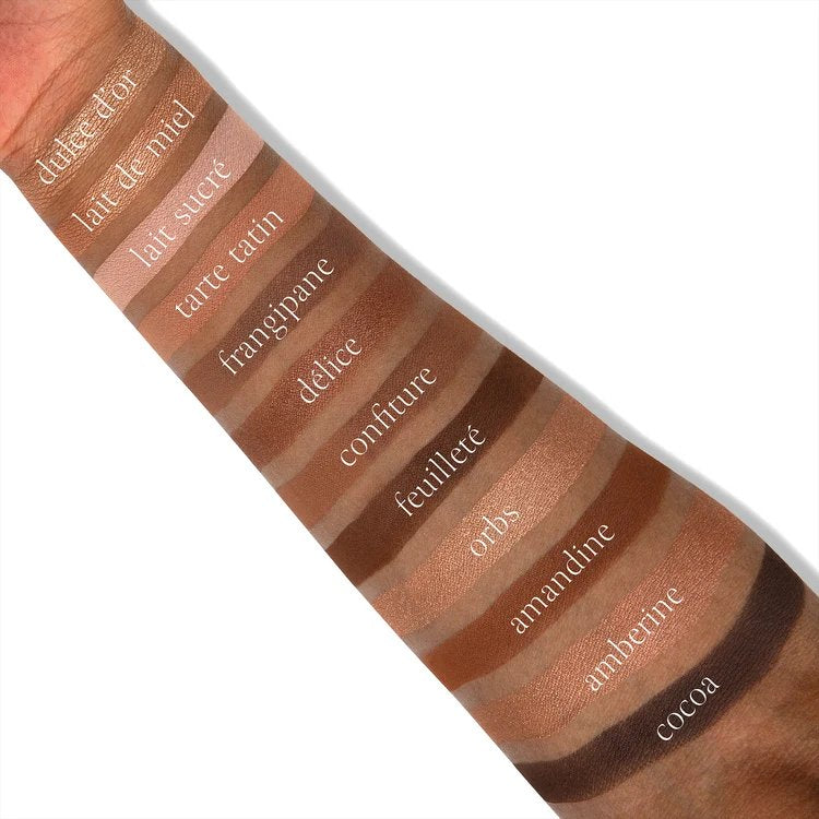 Viseart Praline Dulce Étendu oogschaduwpalette met 12 warme, aardse tinten