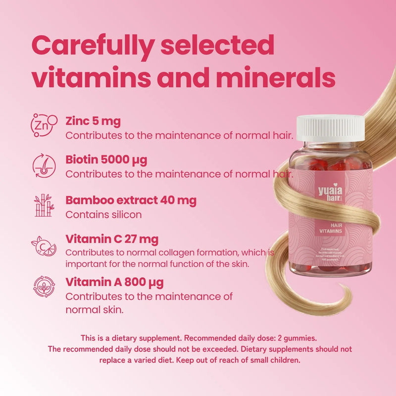 Yuaia Haircare Hair Vitamins Vegan Gummies, vegan haarvitamines voor gezond haar, foto 4 van 5