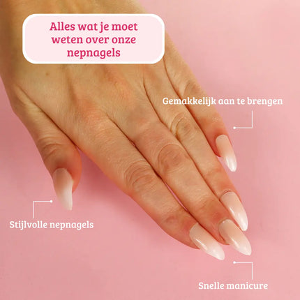 Boozyshop Press On French Nails Ombre Nude