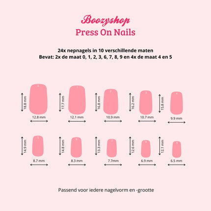 Boozyshop Press On French Nails Ombre Soft Pink