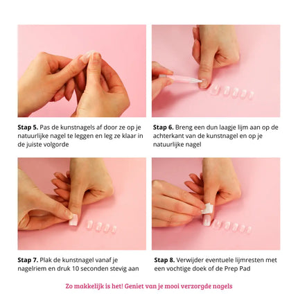 Boozyshop Press On French Nails Ombre Soft Pink
