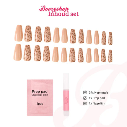 Boozyshop Press On French Nails Panther