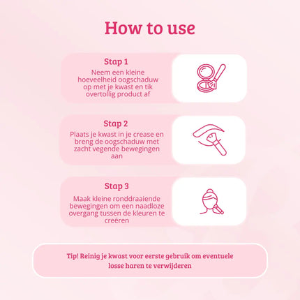 Boozyshop Soft Pink & Gold Crease Blender Brush