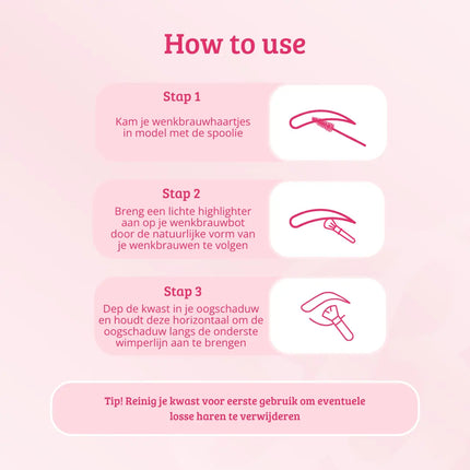 Boozyshop Soft Pink & Gold Rounded Angled Brow & Liner Brush