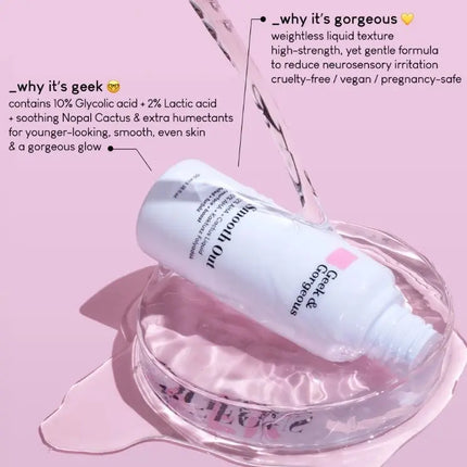 Geek & Gorgeous Smooth Out 12% AHA + Cactus Liquid Exfoliant 30 ml.